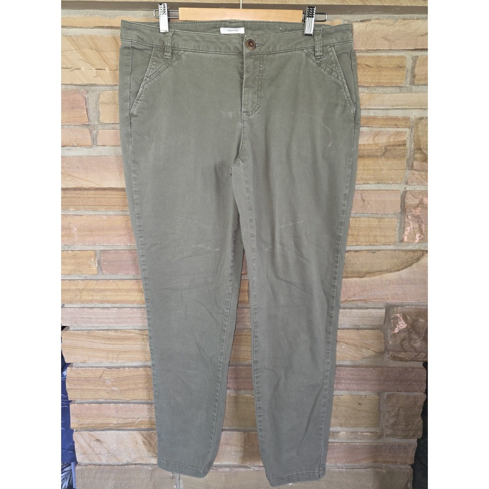 Maurices Olive Green Chino Pants Womens Size 12 Stretch Casual Career School